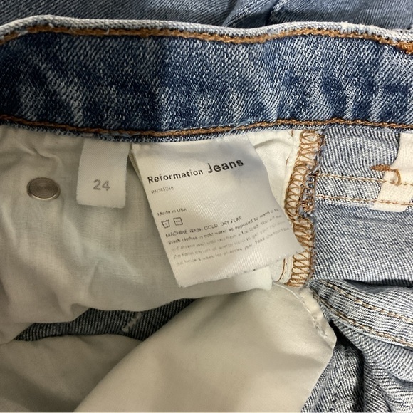 Reformation Serena High Skinny Crop Jeans Lanai destroyed Size 24 - Picture 8 of 10